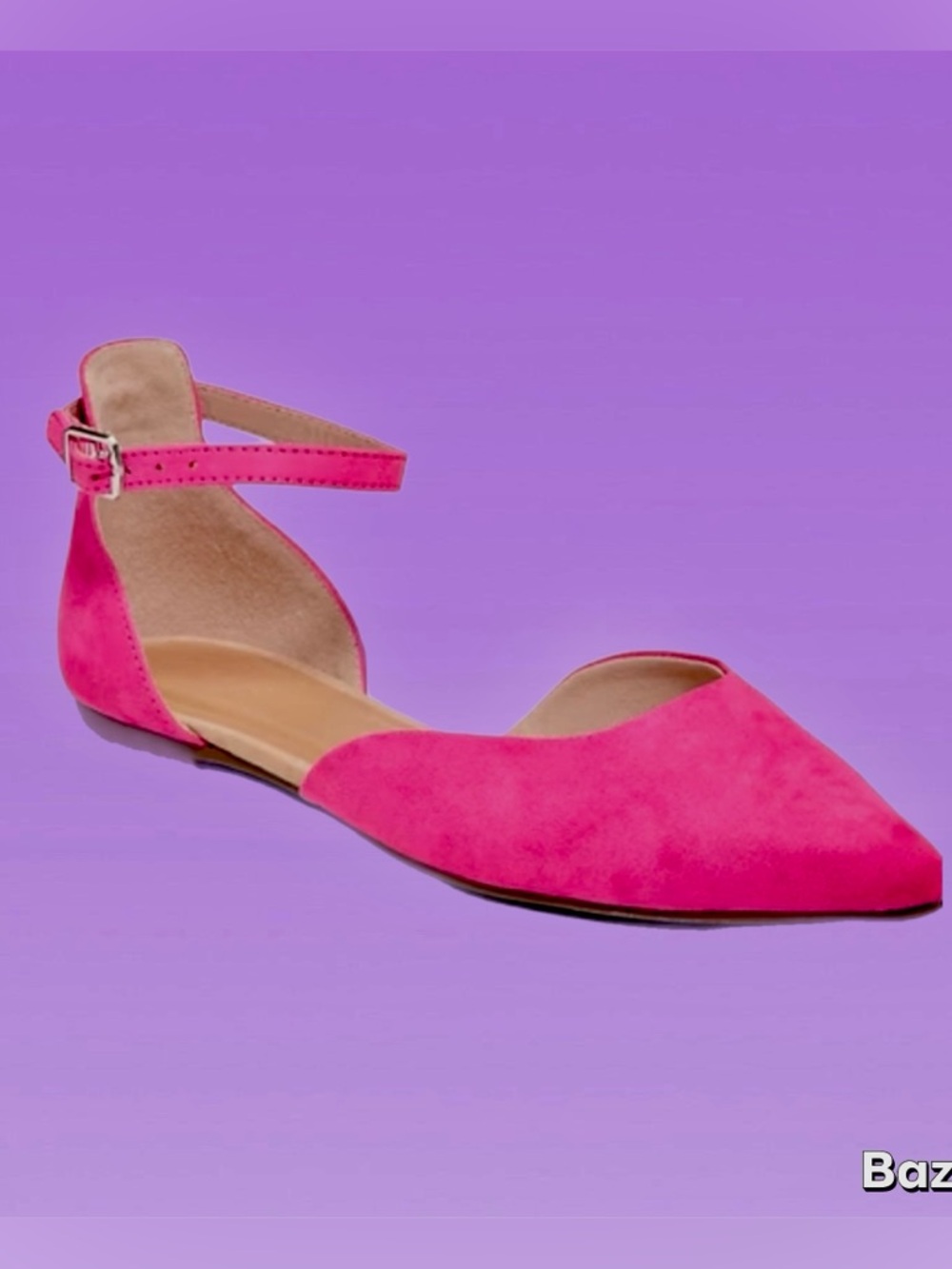 Hot Pink Pointed Toe Flats